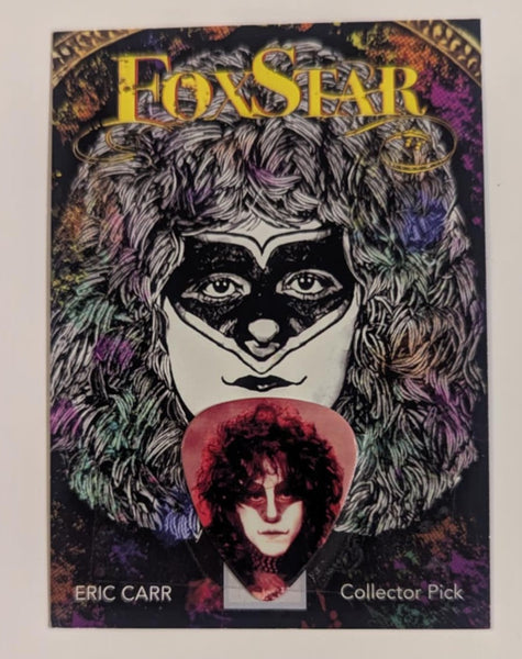 ERIC CARR  Guitar Pick on a Trading Card KISS