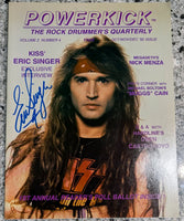 KISS Eric Singer Signed POWERKICK Magazine Personal Collection