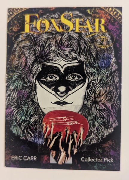 ERIC CARR  Guitar Pick on a Trading Card KISS
