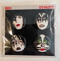 KISS Dynasty LP SET OF 4 BUTTONS KISSOnline Exclusive New Sealed