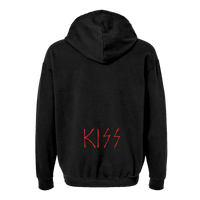 KISS Glow in the Dark Hotter Than Hell Skulls Hoodie Size L