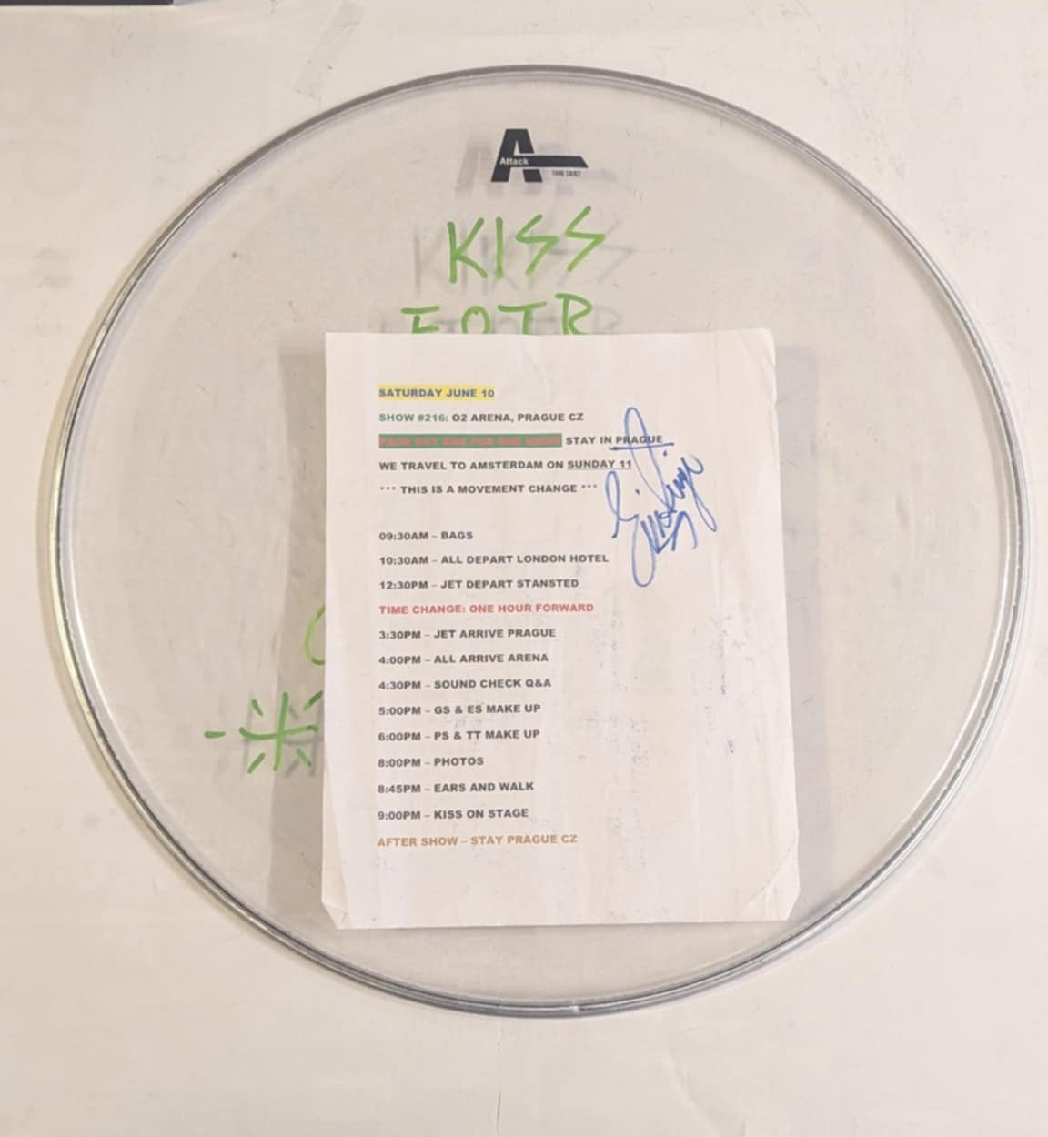 Eric Singer Stage-Used Drumheads – KISS Haven