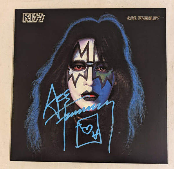 KISS ACE FREHLEY Signed SOLO LP Signed in Blue SCRATCH & DENT