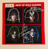 KISS PAUL STANLEY GENE SIMMONS and ACE FREHLEY Signed BEST OF SOLO ALBUMS LP