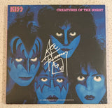 KISSONLINE KISS ACE FREHLEY Signed CREATURES OF THE NIGHT KOL EX 40th Anniversary 3LP Blue Vinyl