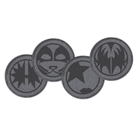KISS KISSOnline Ex ICONS LEATHER COASTERS Set of 4 New