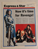 KISS Eric Singer Owned & Signed KISS REVENGE ENGLAND Newspaper Insert 1992