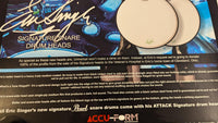 KISS Eric Singer Personally Owned ATTACK DRUMHEADS PROMO Poster