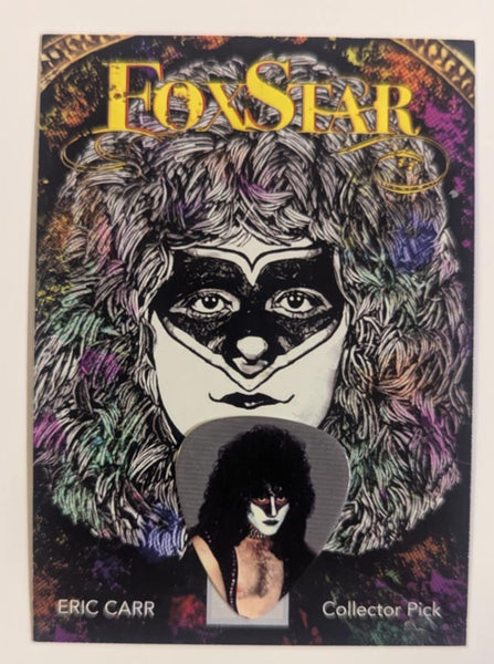 ERIC CARR  Guitar Pick on a Trading Card KISS
