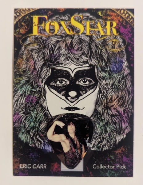 ERIC CARR  Guitar Pick on a Trading Card KISS