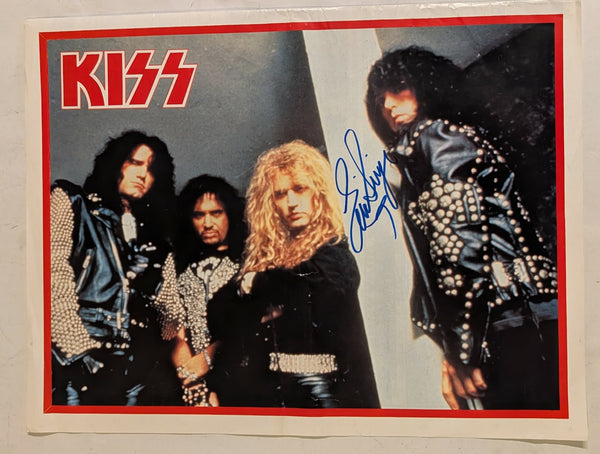 KISS Eric Singer Owned & Signed KISS REVENGE ENGLAND Newspaper Insert 1992