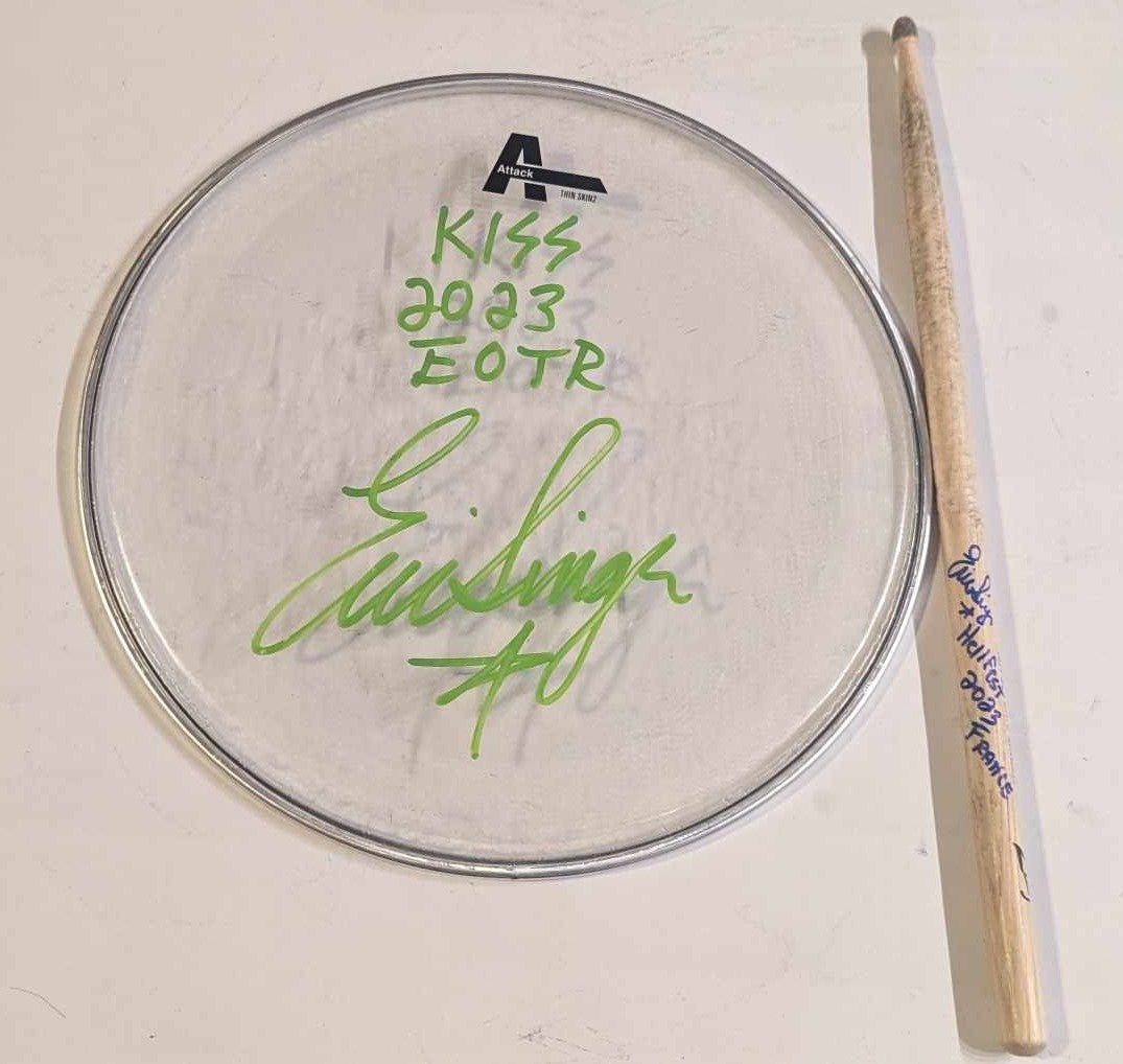 Eric Singer Stage-Used Drumheads – KISS Haven