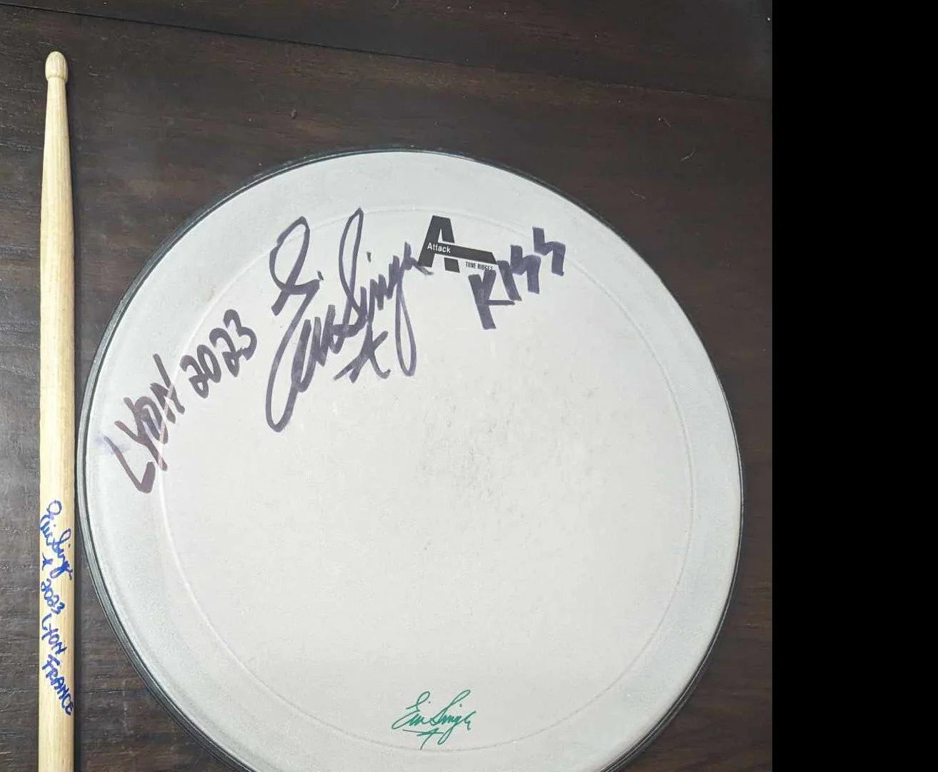 Eric Singer Stage-Used Drumheads – KISS Haven