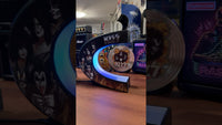 KISS Levitating Discs With Album Cover Art & Lighted Base Bradford Exchange YWTBYGTB