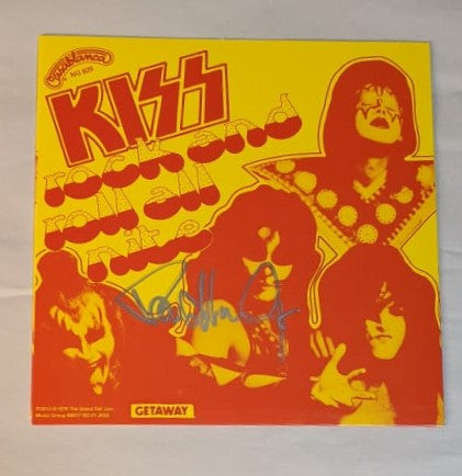 KISS PAUL STANLEY Signed ROCK AND ROLL ALL NITE/GETAWAY 45 Picture Sleeve From Boxset