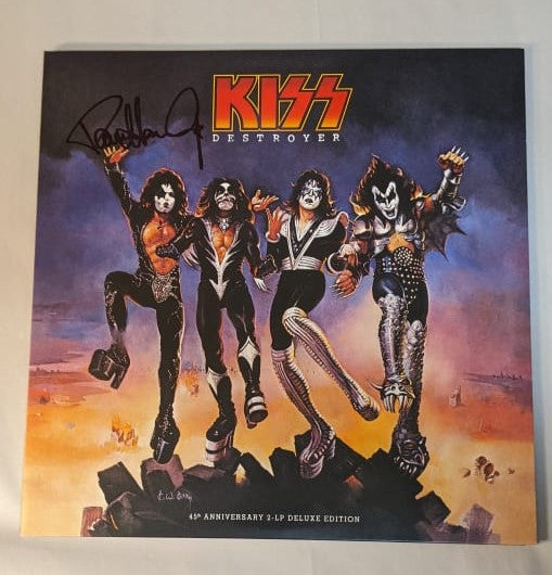 KISS PAUL STANLEY signed DESTROYER 45th Anniversary Colored LP Black Marker