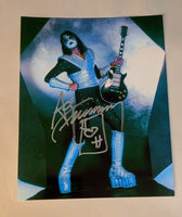 KISS ACE FREHLEY Signed LOVE GUN BLACK LES PAUL 8x10 photo