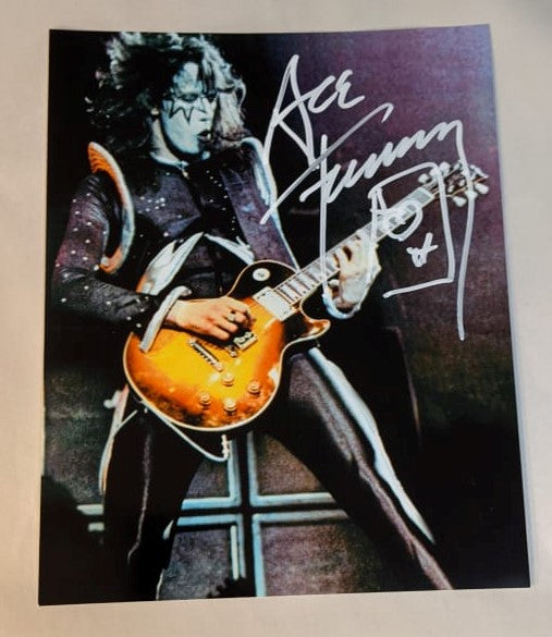 KISS ACE FREHLEY Signed TOBACCO LES PAUL 8x10 photo Autograph