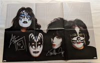 KISS PAUL STANLEY and ACE FREHLEY Signed POSTER INSERT from DYNASTY LP