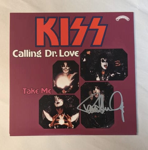 KISS PAUL STANLEY Signed CALLING DR LOVE/ TAKE ME 45 Picture Sleeve From Boxset