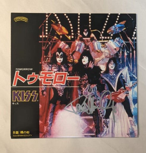 KISS PAUL STANLEY Signed TOMORROW/NAKED CITY Japan 45 Picture Sleeve From Boxset