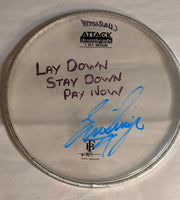 Charlotte 7-25-2012 Stage-used signed drum heads