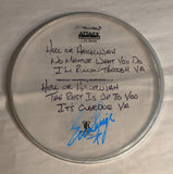 Scranton 9-18-2012 Stage-used signed drum heads