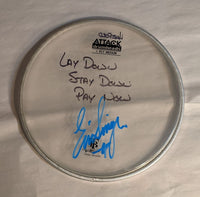 Hartford 9-23-2012 Stage-used signed drum heads
