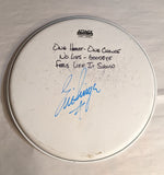 Scranton 9-18-2012 Stage-used signed drum heads