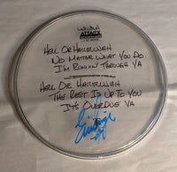 Auburn  8-18-2012 Stage-used signed drum heads