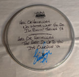 Auburn  8-18-2012 Stage-used signed drum heads