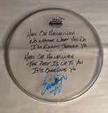 Tulsa  8-26-2012 Stage-used signed drum heads