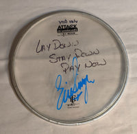 Mexico City 9-29-2012 Stage-used signed drum heads
