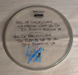 Charlotte 7-25-2012 Stage-used signed drum heads
