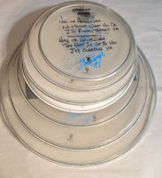 Scranton 9-18-2012 Stage-used signed drum heads