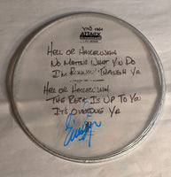 Mexico City 9-29-2012 Stage-used signed drum heads