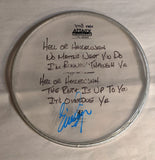 Mexico City 9-29-2012 Stage-used signed drum heads