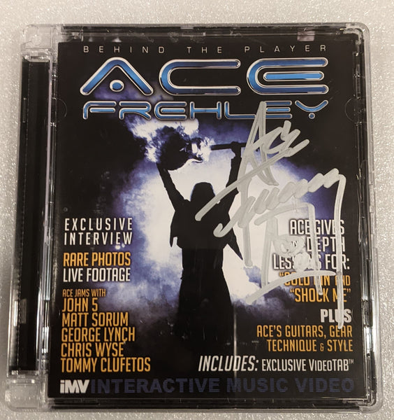 KISS ACE FREHLEY Signed Behind The Player DVD signed in silver