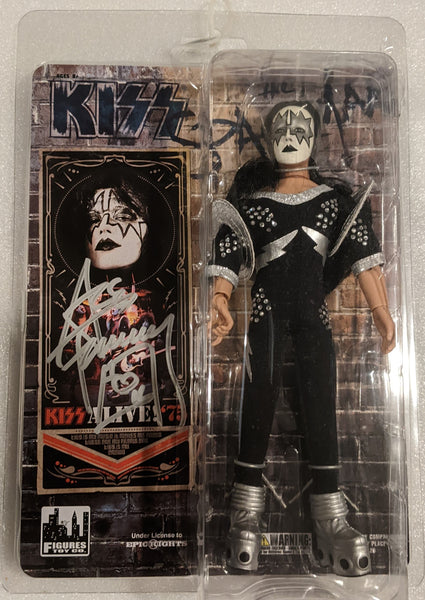 KISS ACE FREHLEY Signed ALIVE 8" Action Figure signed in silver Autograph