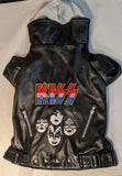 FABDOG Leather Jacket with Hood Solo Faces KISS