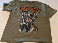 KISS ARMY OFFICIAL MEMBER Green  short sleeve T-shirt XL