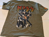 KISS ARMY OFFICIAL MEMBER Green  short sleeve T-shirt XL