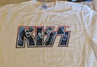 KISS Logo w Faces T-Shirt NEW Large Only