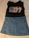 FABDOG Shirt/Skirt Denim Jean Combo Outfit Dog!! #2 KISS