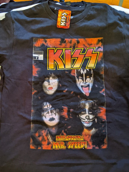 KISS Faces Introducing Mr Speed short sleeve T-shirt Black Small large