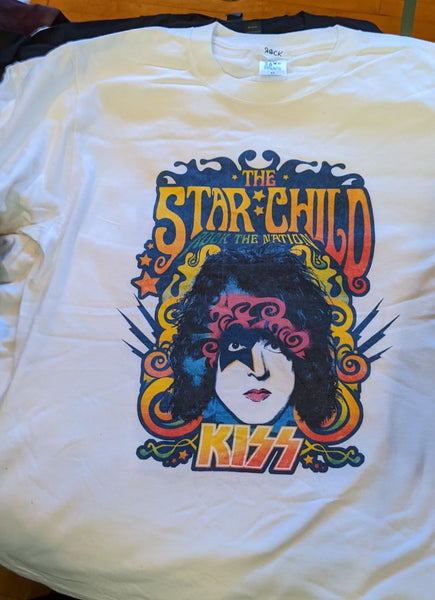 KISS Paul Stanley Funky Graphic Rock the Nation short sleeve T-shirt Large Star Child
