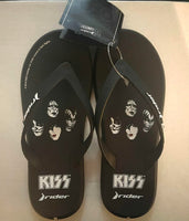 KISS RIDER Flip Flops AWESOME Band Photo!! New unused w tags kids 11