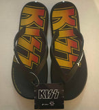 KISS RIDER Flip Flops AWESOME Logo!! New unused w tags Kids 13