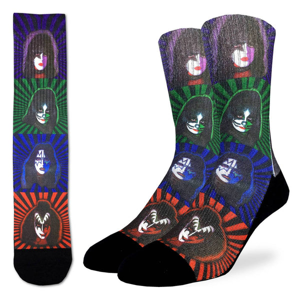 KISS SOCKS Good Luck Socks NEW SOLO FACES New Size 8-13