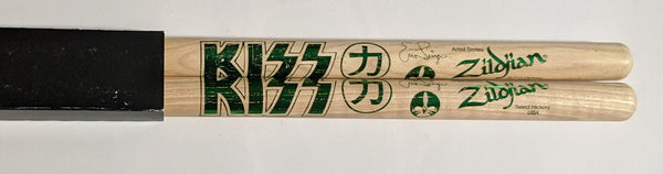 Eric Singer 2017-2018 KISSWorld Drumsticks set of 2 green font KISS